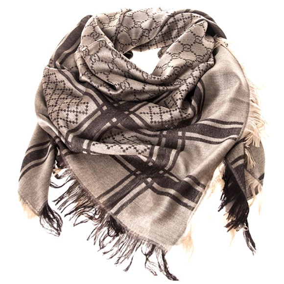 New Gucci GG Guccissima Monogram Scarf in Brown - Picture 1 of 10
